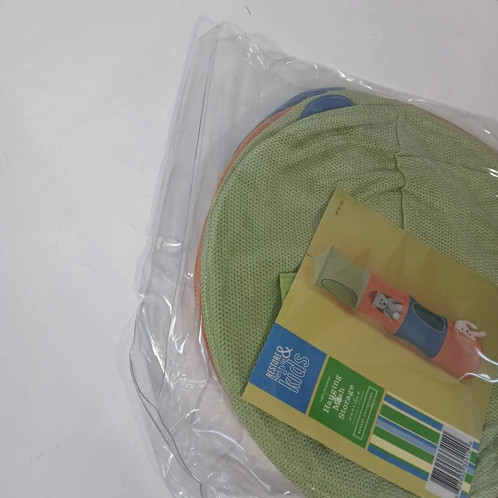 Mesh Storage Organizer Hanging Shelf Bag Toys Children 4 Sections Not opened